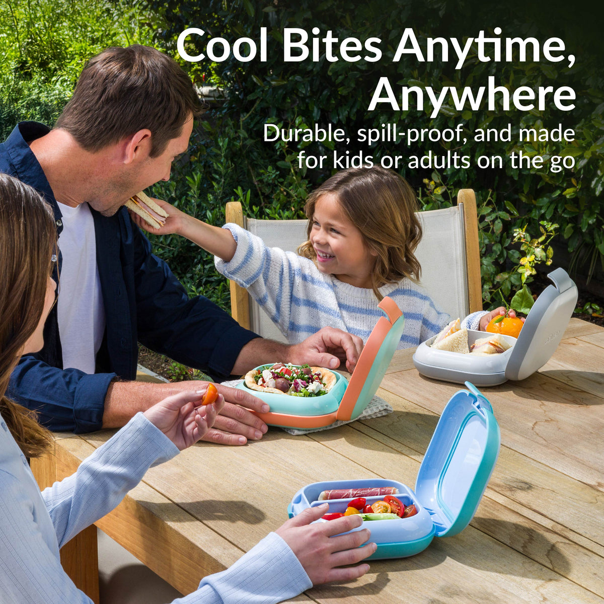 Bentgo® Chill Mini Lunch Box (2-Pack) - Crisp Grays | Leak-Proof Lunch Box Design, Microwave Safe Tray, Dishwasher Safe Tray (Top Rack Only) , And Made With PFAS & BPA-Free Materials