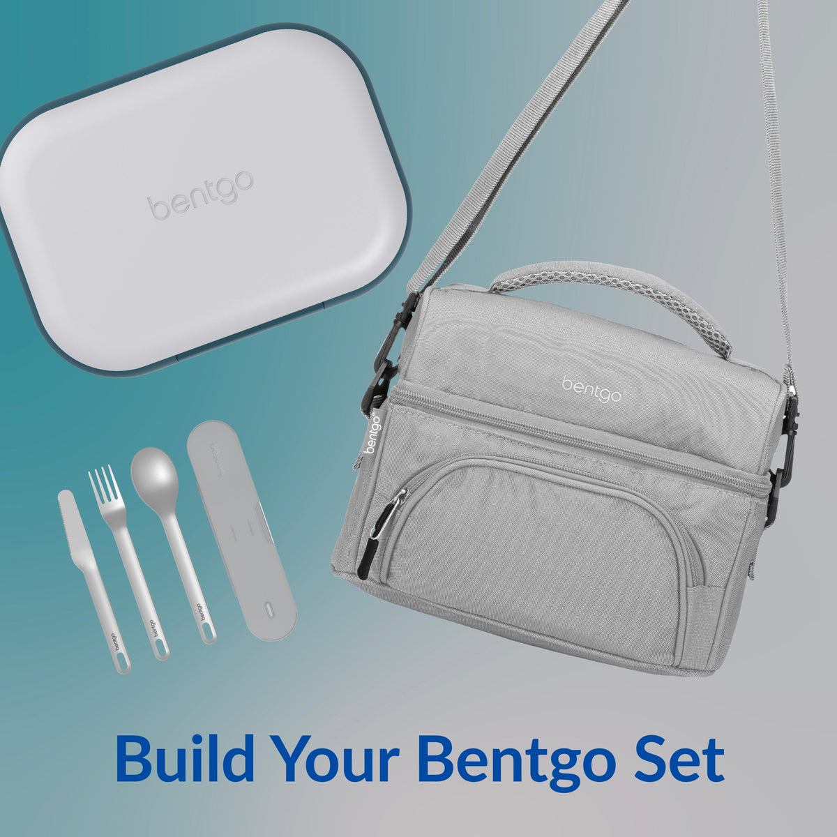 Bentgo® Chill Max Lunch Box - Fog and Deep Teal | Build Your Bentgo Set