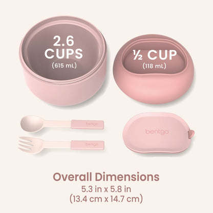 Bentgo® Bowl (2-Pack) - Blush | Dimensions & What’s In The Box
